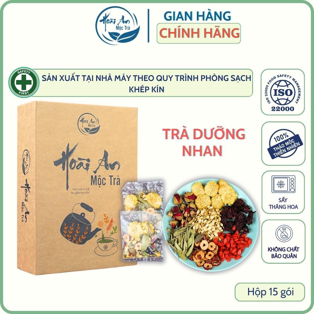 Trà thảo mộc dưỡng nhan Cung Đình Mộc Trà Hoài An, làm đẹp da, Cân bằng tiết tố nữ, thanh nhiệt giải độc, chống lão hóa