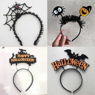Bờm Halloween bí ngô và dơi cho bé hóa trang