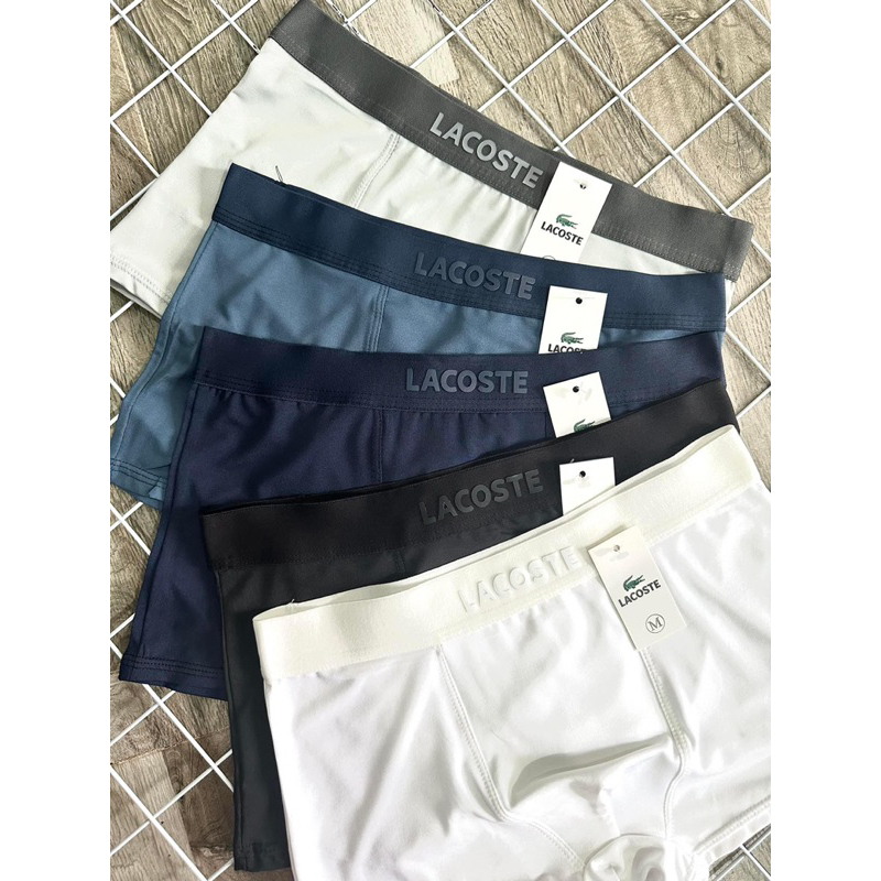 Quần Lót Nam BOXER Hộp 5 Sịp Đùi Nam Trơn Vải Thun Lạnh Thông Hơi Co Dãn 4 Chiều - Quần xì nam Thun Lạnh Mềm Mịn