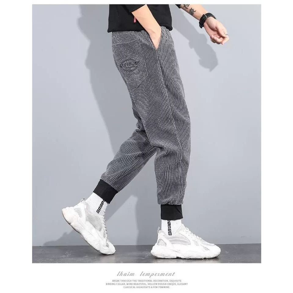 Quần jogger nhung tăm thể thao co giãn 4 chiều trẻ trung năng động