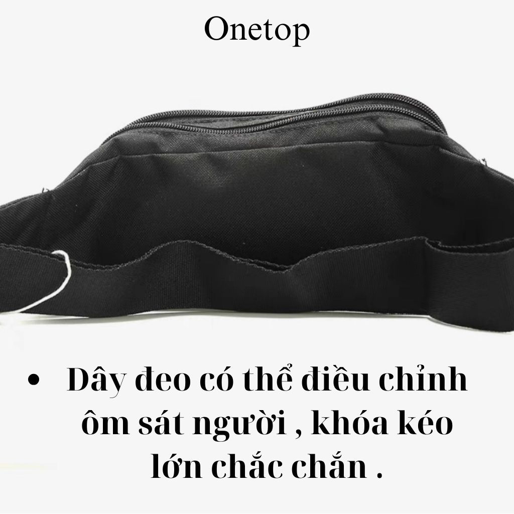 Túi bao tử nam adidas cao cấp chống nước mini , Túi đeo hông nam nữ chạy bộ onetop