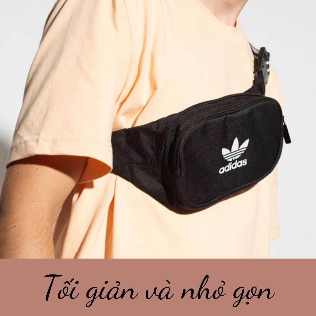 Túi bao tử nam adidas cao cấp chống nước mini , Túi đeo hông nam nữ chạy bộ onetop