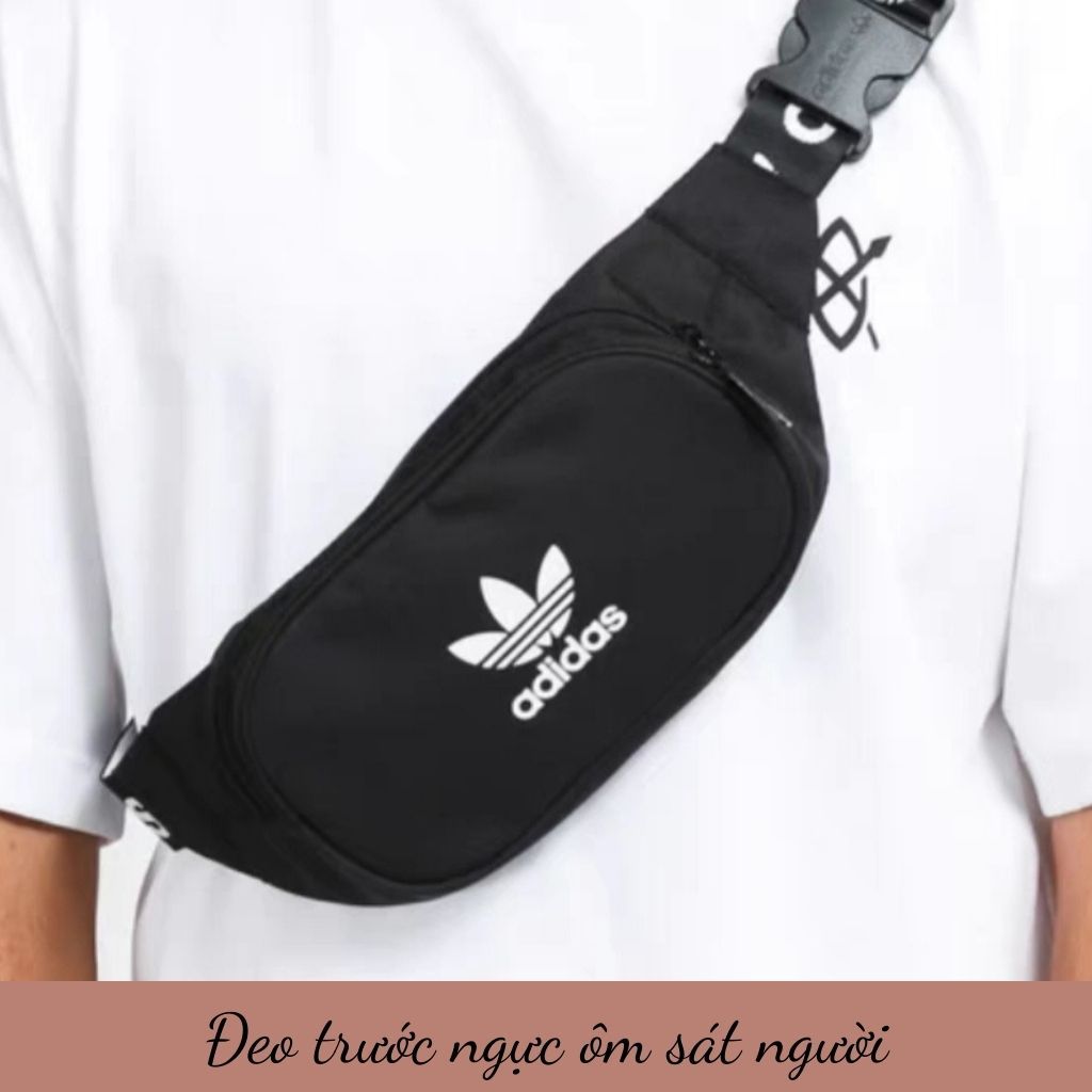Túi bao tử nam adidas cao cấp chống nước mini , Túi đeo hông nam nữ chạy bộ onetop