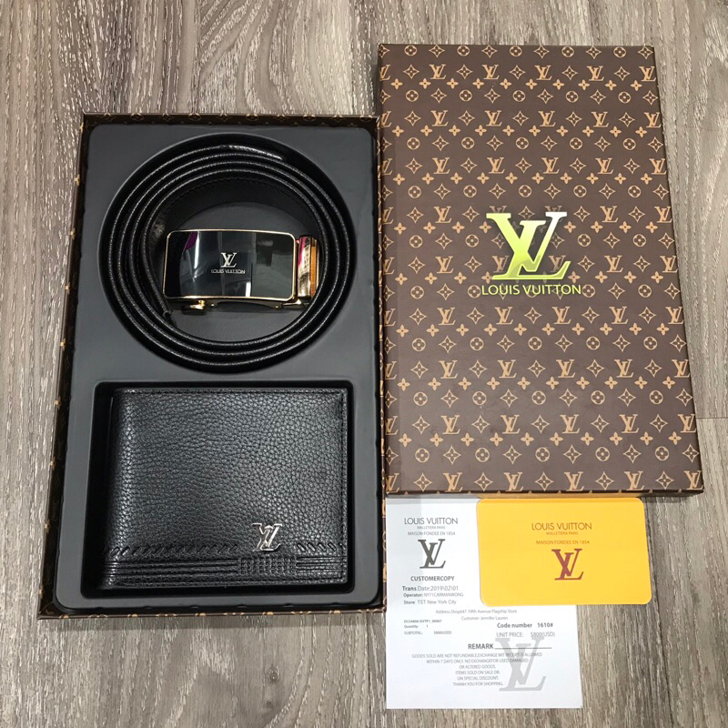 Set ví thắt lưng nam fullbox cao cấp lịch sự tặng bạn nam