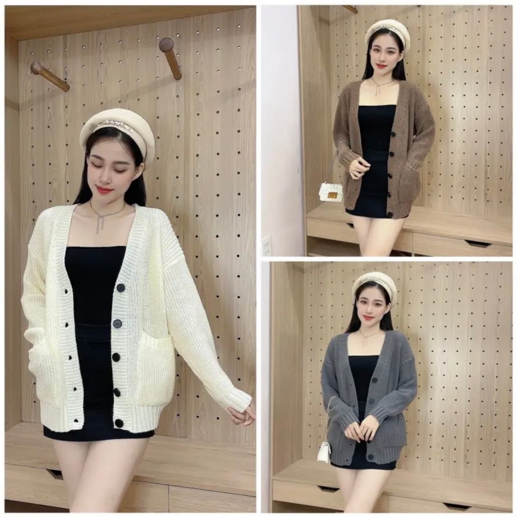 Áo Cadigan Len Trơn