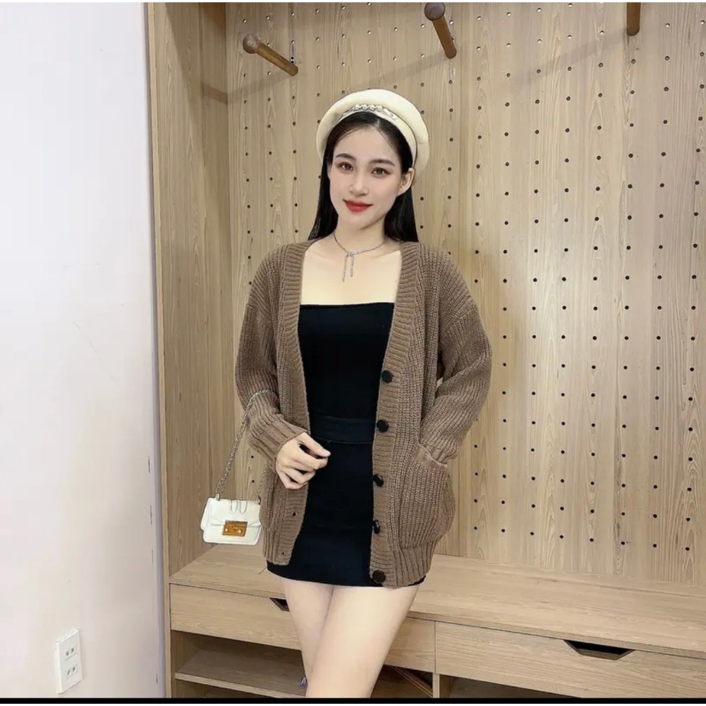 Áo Cadigan Len Trơn