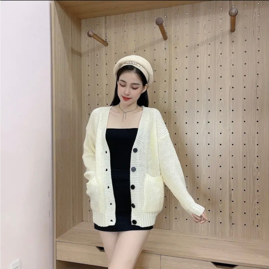 Áo Cadigan Len Trơn