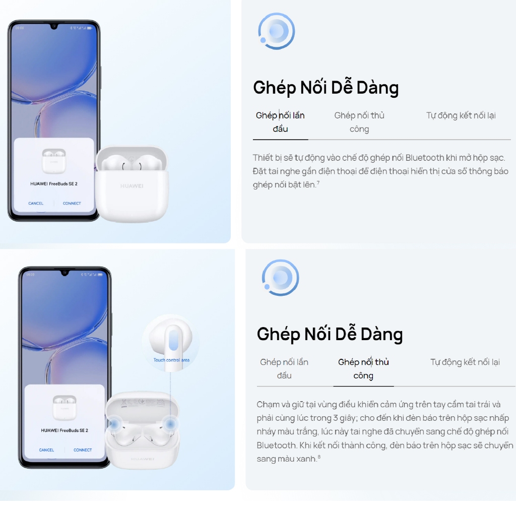 Tai nghe Buetooth 5.3 Huawei Freebuds SE 2 - Hàng chính hãng