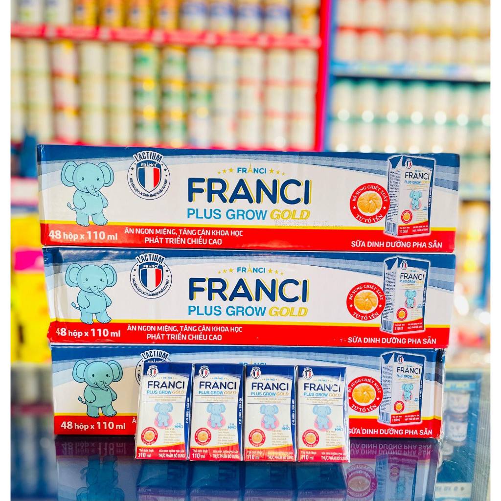 sữa pha sẵn franci grow gold 110ml thùng 48 hộp