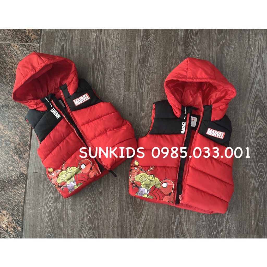 Áo gile phao Mar vel siêu nhân đỏ