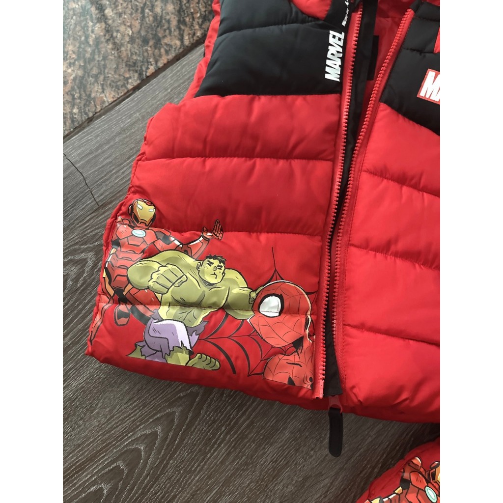 Áo gile phao Mar vel siêu nhân đỏ