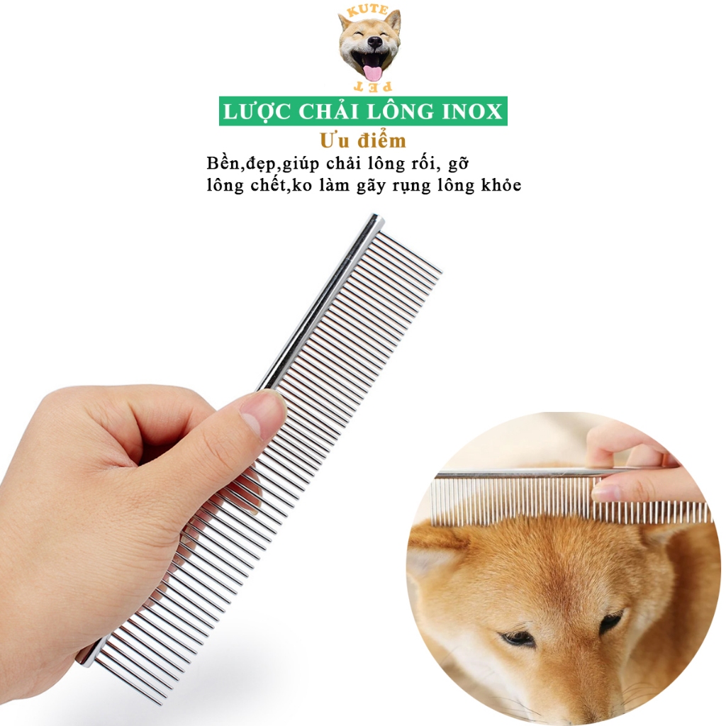 Lược chải lông chó mèo inox