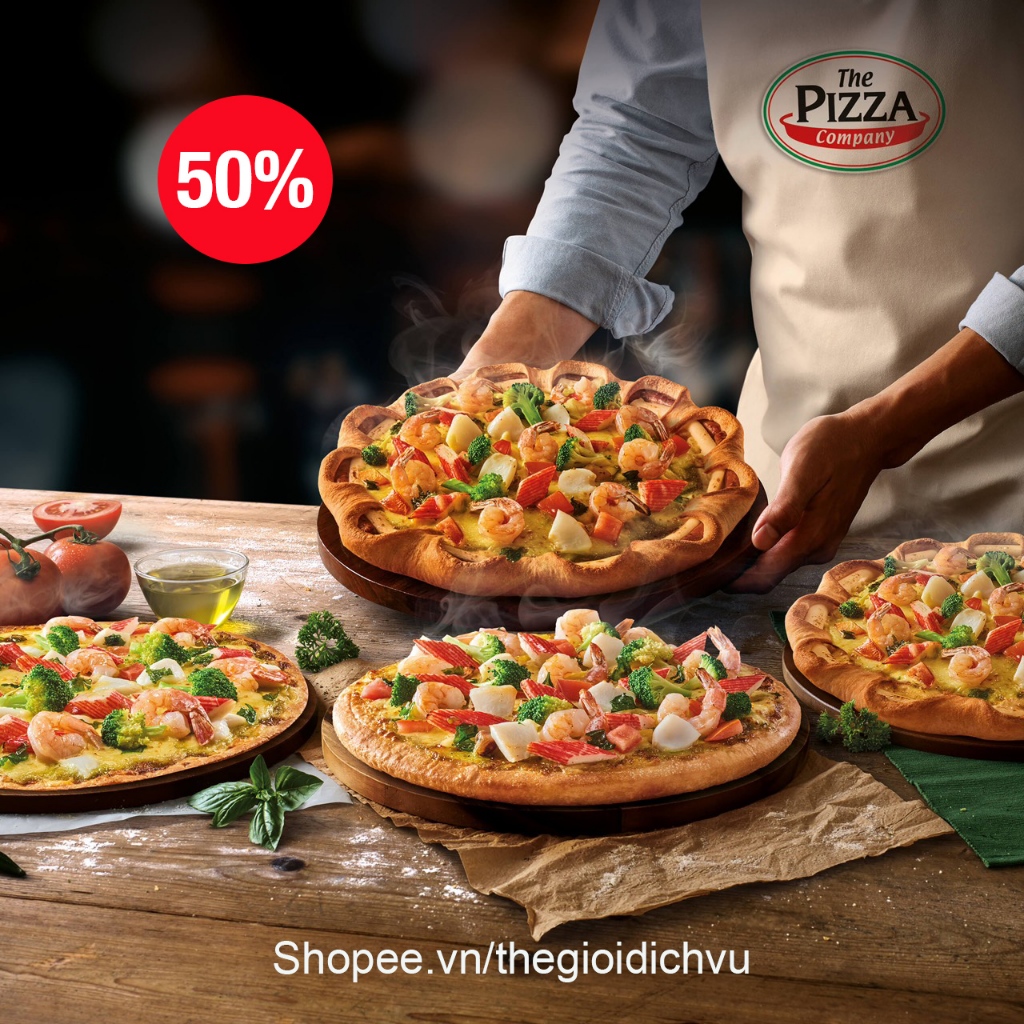 Toàn Quốc [E-voucher] Mã giảm 50% tối đa 100k toàn hệ thống Pizza Company