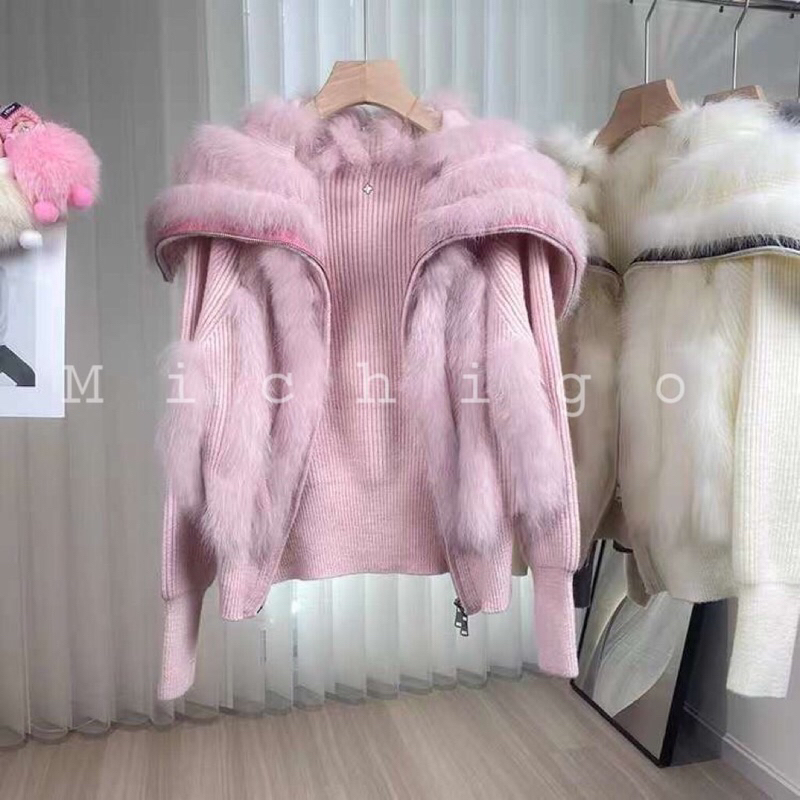 Áo khoác len lông hàng chuẩn quảng châu bao chất đẹp