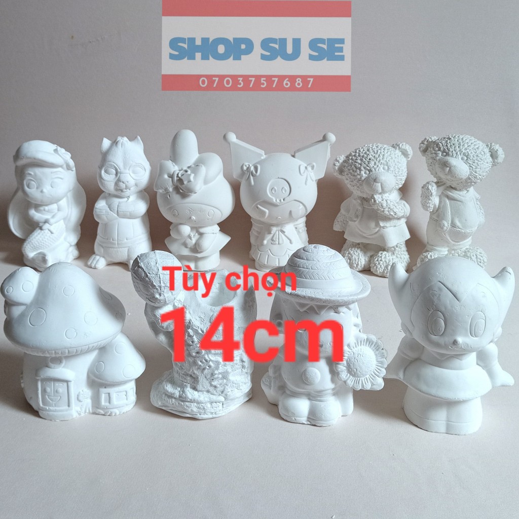 Tượng thạch cao cho bé tô màu. Cao khoảng 14cm