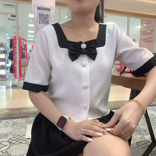 MS160 áo croptop nữ chất dạ tweet xinh xắn, áo croptop nữ xịn