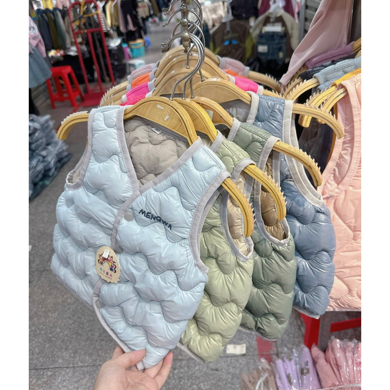 Aó khoác cho bé,Áo gile trơn quả trám quảng châu cho bé trai bé gái A0096