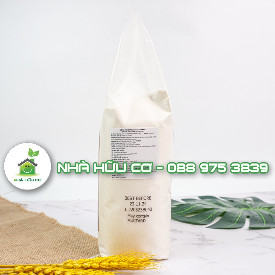 SIMA BIO - Bột mì nguyên cám/đa dụng/bột làm bánh mì hữu cơ SIMA BIO - Date: 11/2024 - Nhà hữu cơ