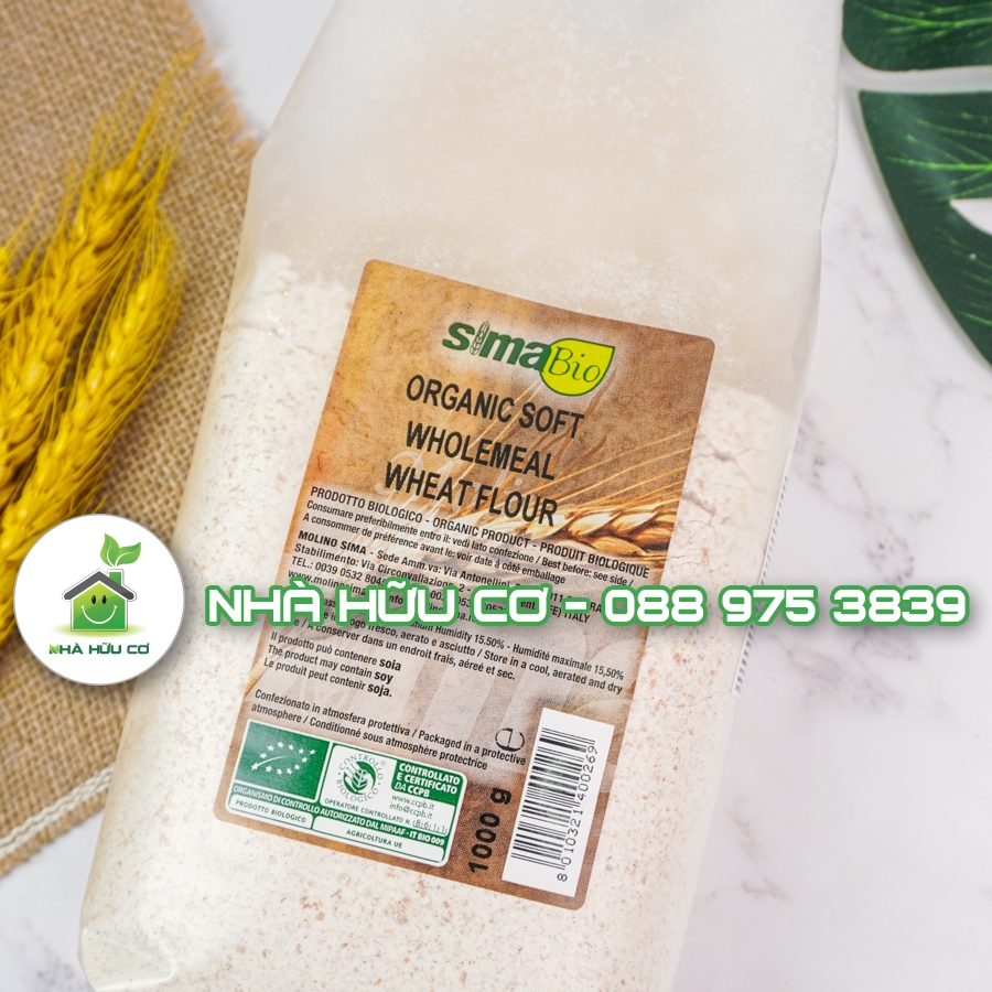 SIMA BIO - Bột mì nguyên cám/đa dụng/bột làm bánh mì hữu cơ SIMA BIO - Date: 11/2024 - Nhà hữu cơ
