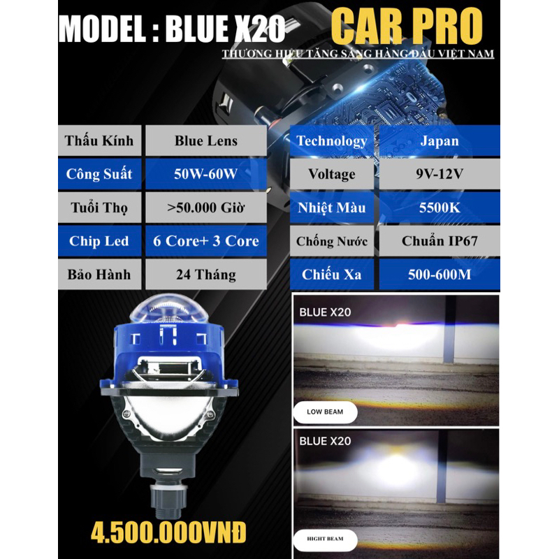 Bi Led Pha Carpro 3.0 BlueX20
