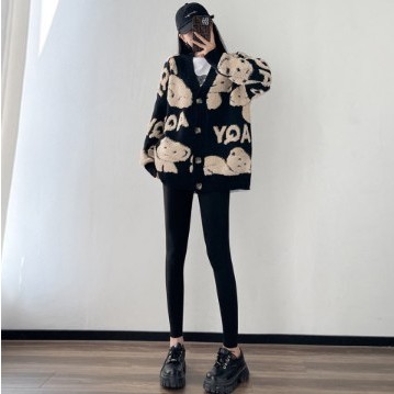 Áo khoác len cardigan gấu 4 nút hàng nhập QC!  2023