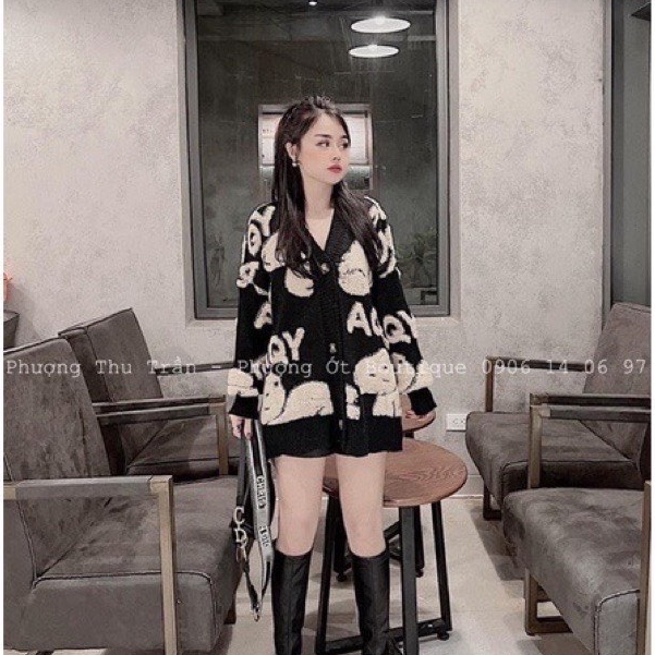 Áo khoác len cardigan gấu 4 nút hàng nhập QC!  2023