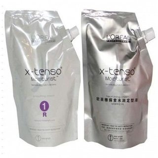 Cặp thuốc duỗi, uốn tóc loreal x-tenso moisturist 400 ml x 2 - thuốc uốn tóc tại nhà