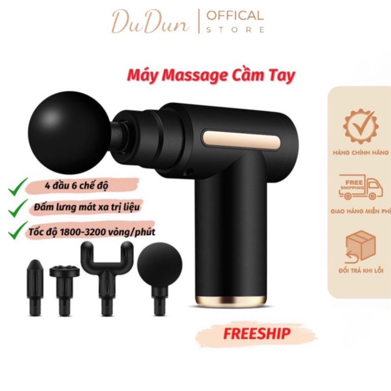 Máy Đấm Lưng Massage Cầm Tay Gun Mini, Máy Massage Cầm Tay Mini Toàn Thân 6 Cấp Độ Chuyên Sâu Đa Năng - DL2 DuDun