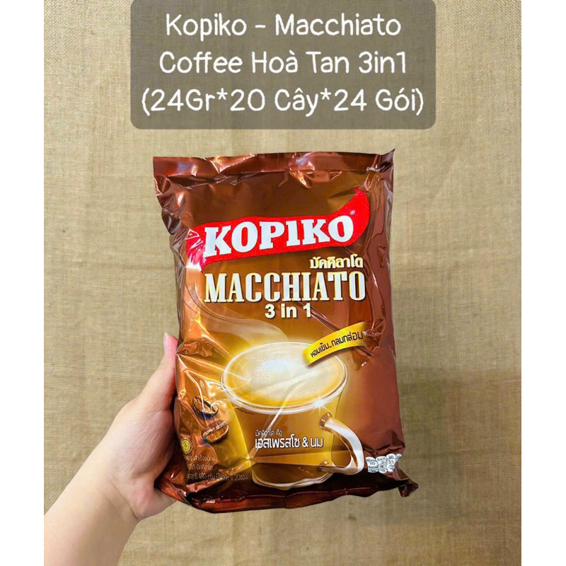 Cà phê sữa hoà tan Kopiko 480g 20 gói