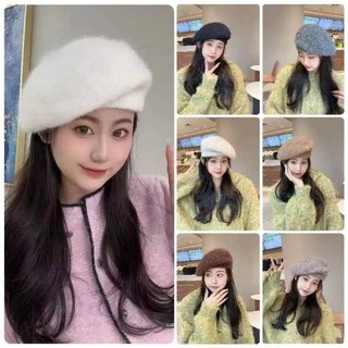 Mũ len beret, mũ len nồi dệt kim phong cách thu đông