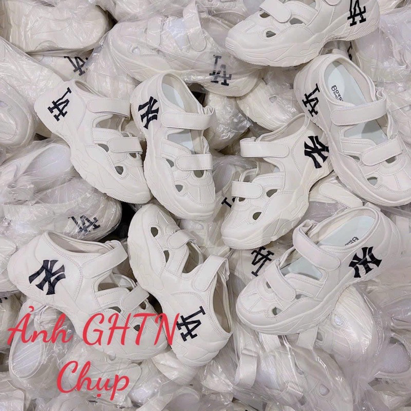 Giày thể thao sục nữ rọ kem đế 5 phân chữ NY đen &NY xanh