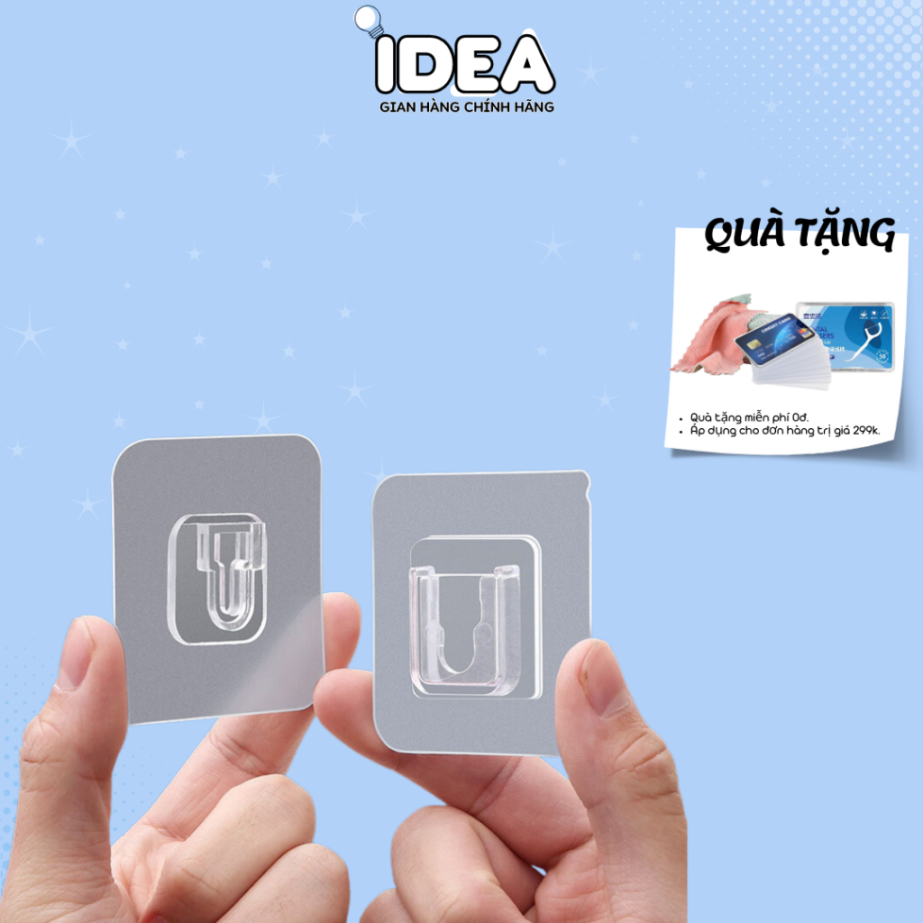Miếng Dán Kệ Nhựa Vuông Thay Thế Kệ Dán Tường Nhà Tắm, Nhà Bếp, Khay Xà Bông Hình Chữ U Đa Năng