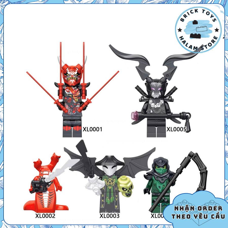 [Có sẵn] Đồ chơi lắp ráp minifigures Ninjago - Lắp ghép xếp hình nhân vật Oni Lloyd Oni Garmadon Overlord Morro