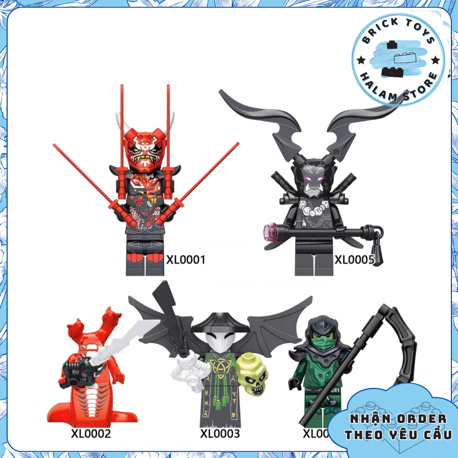Đồ chơi lắp ráp minifigures Ninjago - Lắp ghép xếp hình nhân vật Oni Lloyd Oni Garmadon Overlord Morro