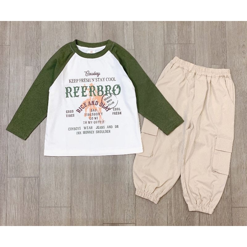 Bộ BT J&J áo cotton quần kaki túi hộp