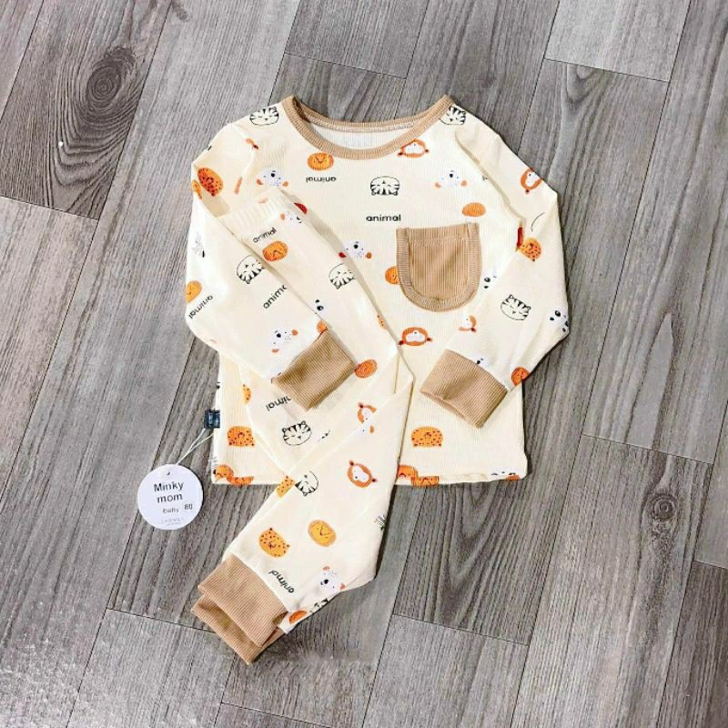 Bộ Dài Tay Cho Bé Trai Bé Gái  Chất Thun Lạnh Cao Cấp Co Giãn Thấm Hút Mồ Hôi Tốt