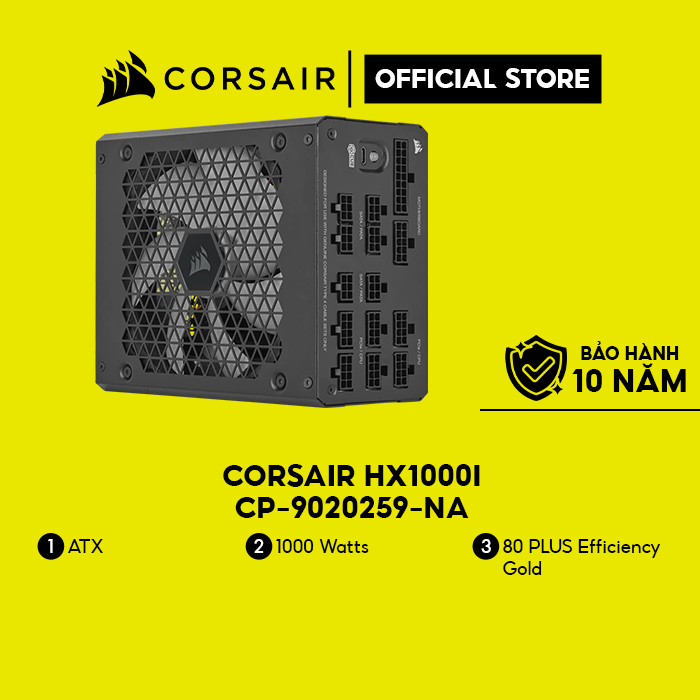 Nguồn máy tính Corsair HX1000i 2023/CP-9020259-NA