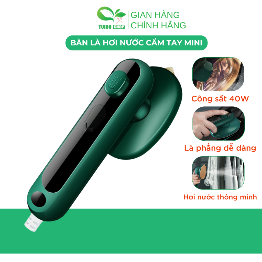 Bàn Là Hơi Nước Mini Cầm Tay, Bàn Ủi Hơi Nước Cầm Tay, Dễ Dàng Sử Dụng Nhỏ Gọn Dễ Dàng Mang Theo - TUIDO.STORE - BLHNCT