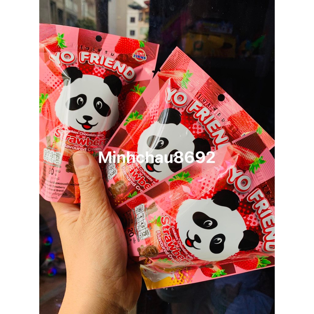 13 gói bánh gấu socola chấm kem sữa Yofriend thái lan