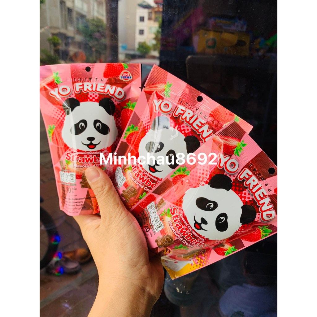 13 gói bánh gấu socola chấm kem sữa Yofriend thái lan