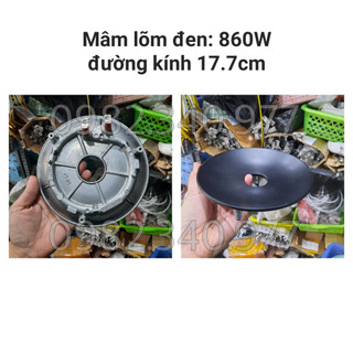 Mâm lõm đen nồi cơm 860W, mâm nhiệt nồi cơm điện tử