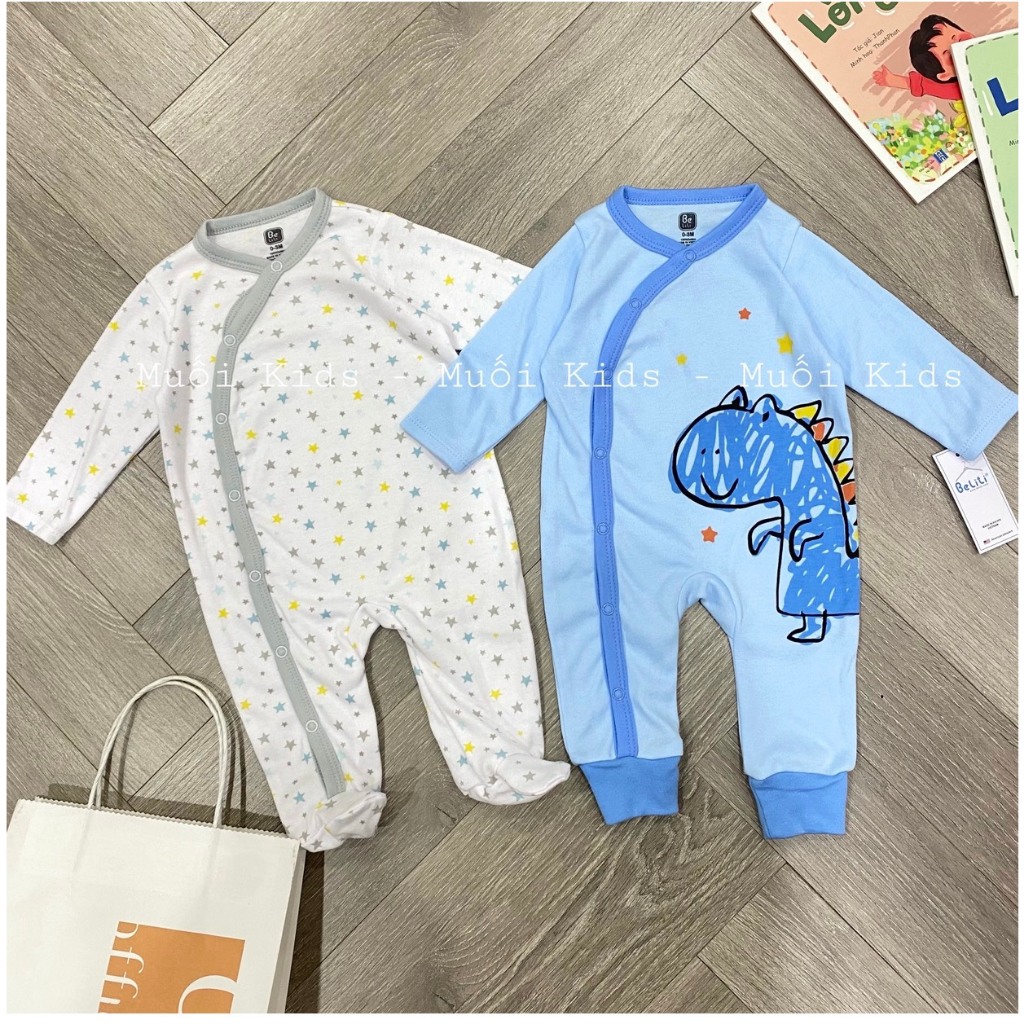 Body Liền Thân Cho Bé⚡️FREE SHIP⚡️Set 2c Body Liền Tất  Liền Thân Cho Bé Sơ Sinh Giữ Ấm Vào Mùa Đông