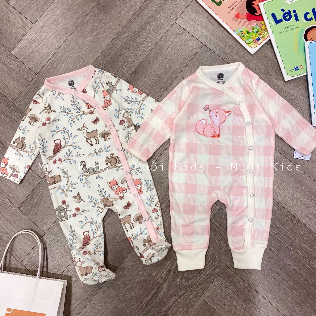 Body Liền Thân Cho Bé⚡️FREE SHIP⚡️Set 2c Body Liền Tất  Liền Thân Cho Bé Sơ Sinh Giữ Ấm Vào Mùa Đông