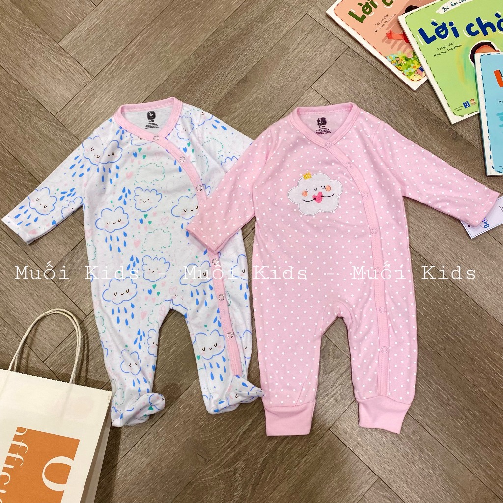 Body Liền Thân Cho Bé⚡️FREE SHIP⚡️Set 2c Body Liền Tất  Liền Thân Cho Bé Sơ Sinh Giữ Ấm Vào Mùa Đông