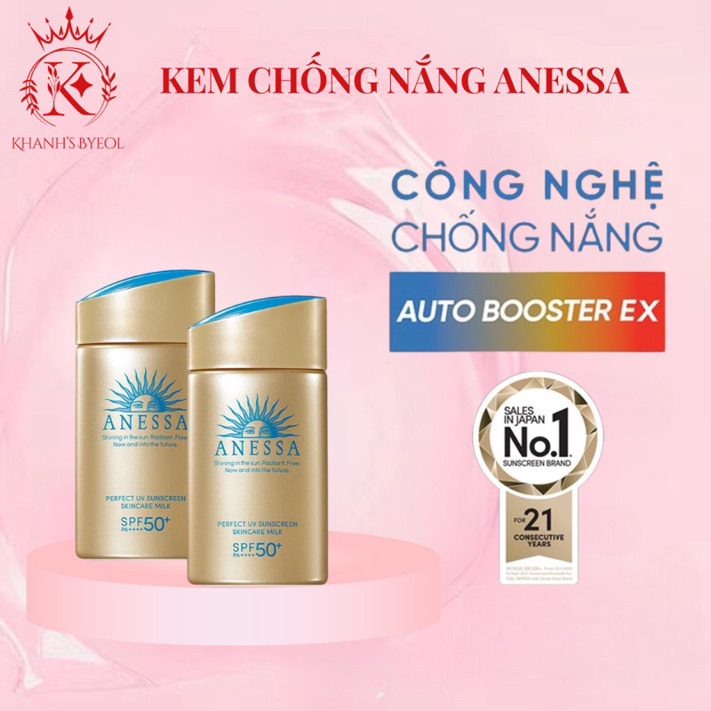 Kem Chống Nắng Dưỡng Da Kiềm Dầu Anessa Perfect UV Sunscreen Skincare Milk SPF50+ PA++++ 60ml