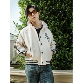 Áo Khoác Varsity Americus Gosani AG10 Năng Động Màu Trắng