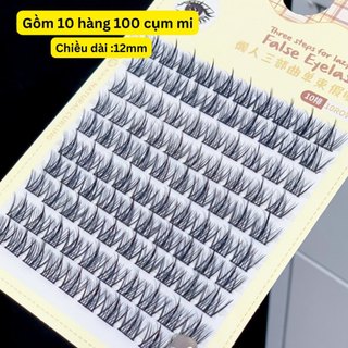 Hộp 100 Cụm Lông Mi Đủ Size Giả Nối Dài Tự Nhiên Dễ Sử Dụng Trang Điểm Cho Nữ