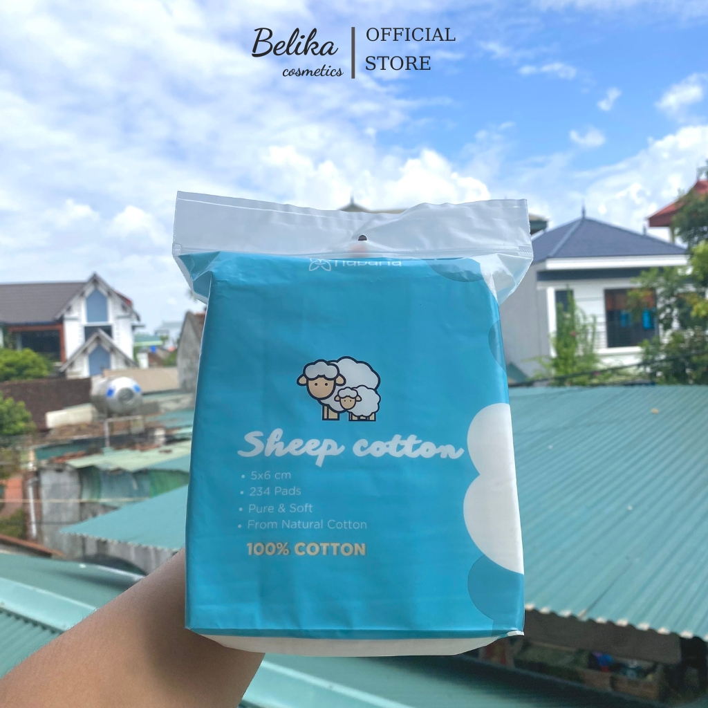 Bông tẩy trang cừu Habaria Sheep cotton 234 miếng, hàng đẹp - siêu mềm mịn - siêu dai - siêu tiết kiệm
