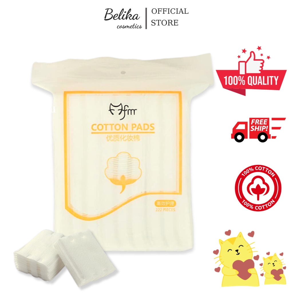 Bông tẩy trang Cotton Pads 222 miếng 3 lớp, Bông tẩy trang mèo vàng siêu mềm mịn - siêu dai - siêu rẻ