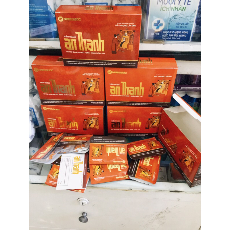 Viên ngậm An Thanh hộp 10 vỉ x 4 viên . Kẹo an thanh
